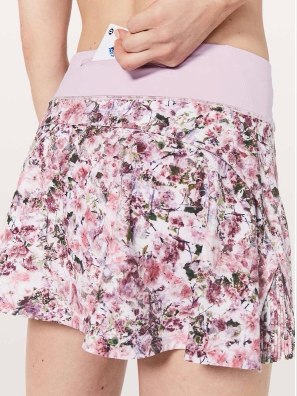 Lululemon Play Off The Pleats Skirt *13" Blossom Spritz Multi / Pink Chalk SZ 4